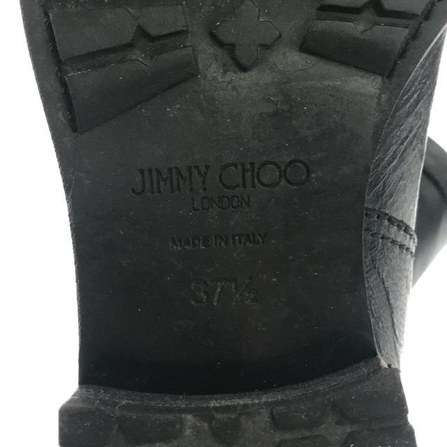 JIMMY CHOO(ジミーチュウ)の【美品】  JIMMY CHOO / ジミーチュウ | イタリア製 biker boots アジャスター レザー バイカー ブーツ | 37 1/2 | ブラック | レディース レディースの靴/シューズ(ブーツ)の商品写真