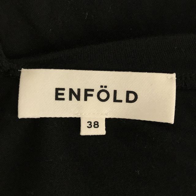 ENFOLD(エンフォルド)のENFOLD / エンフォルド | アシンメトリー 変形 ノースリーブ カットソー | 38 | ブラック | レディース レディースのトップス(チュニック)の商品写真