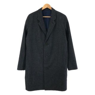 マーカウェア(MARKAWEAR)のMARKAWARE / マーカウェア | MINIMALIST COAT WOOL CAMEL DENIM ミニマリスト コットンデニム ウール シングル チェスター コート | L | ネイビー | メンズ(その他)