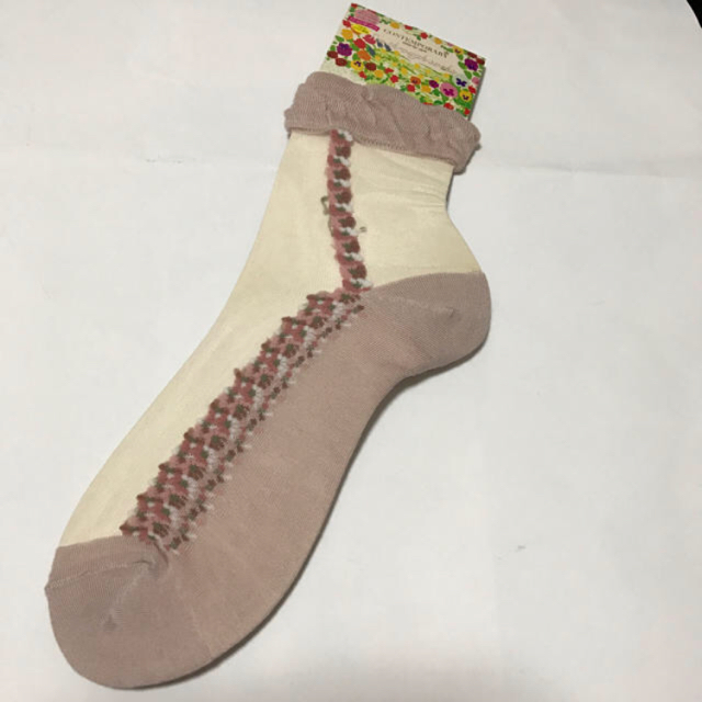 ピンクスマイル様専用★二足セット シースルーソックス 靴下 22-24cm レディースのレッグウェア(ソックス)の商品写真