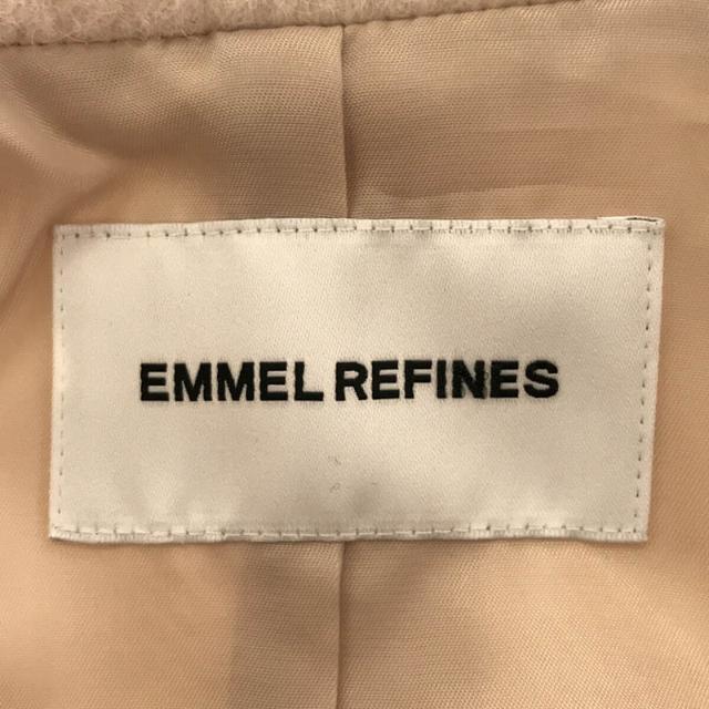 【美品】EMMEL REFINES シャギービッグカラーロングコート　グレー　S