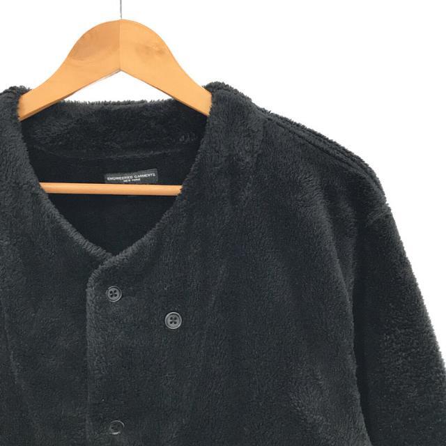 Engineered Garments(エンジニアードガーメンツ)のEngineered Garments / エンジニアドガーメンツ | 2019AW | 2Way KNIT LONG CARDIGAN POLY SHAGGY FLEECE シャギー フリース ニット ロング カーディガン | XS | ブラック | メンズ メンズのトップス(カーディガン)の商品写真