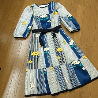 エムズグレイシー(M'S GRACY)の着用3回 新品同様 エムズグレイシー ワンピース 36(ひざ丈ワンピース)