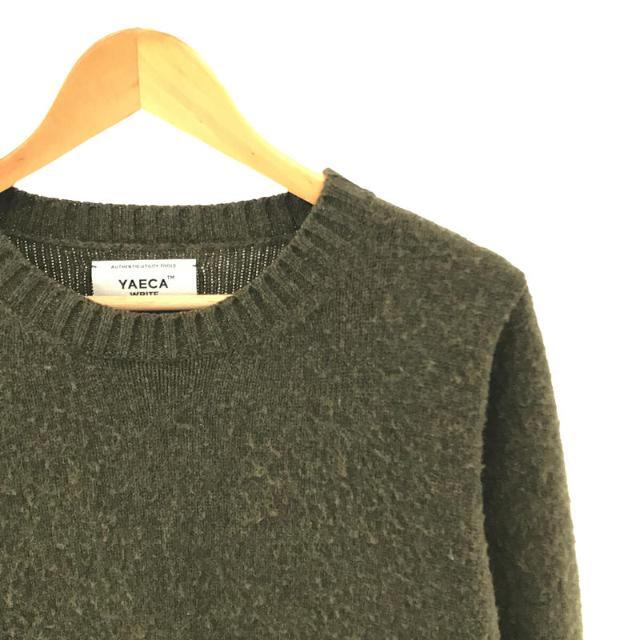 YAECA / ヤエカ | WRITE クルーネック リブ ウール ニット プルオーバー セーター | M | OLIVE | メンズ YAECA / ヤエカ | WRITE クルーネック リブ ウール ニット プルオーバー セーター | M | OLIVE | メンズ