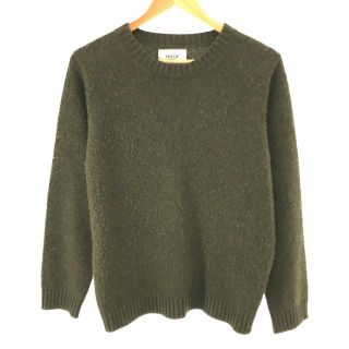 ヤエカ(YAECA)のYAECA / ヤエカ | WRITE クルーネック リブ ウール ニット プルオーバー セーター | M | OLIVE | メンズ(ニット/セーター)