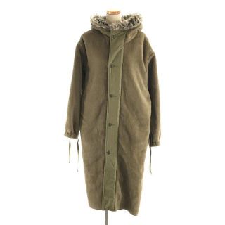 ハイク(HYKE)のHYKE / ハイク | 2019AW | M-43 FILED PARKA LINER COAT ウール パイル ボア ファー付き M-43 フィールド パーカー ライナー コート | 1 | カーキ | レディース(その他)