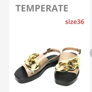 ✨美品✨TEMPERATE★レディース★PVC チェーンサンダル★size36(サンダル)