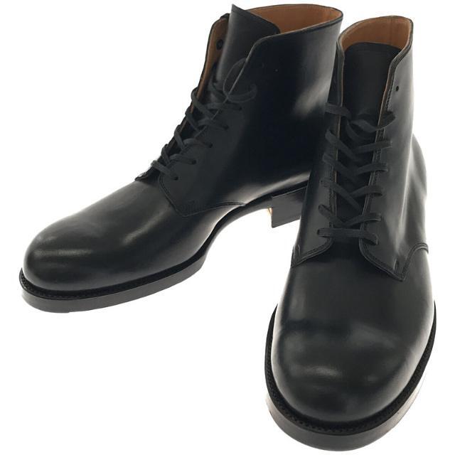 【新品】  forme / フォルメ | ff 107 7 hole boots Class（馬革）/ Goodyear 製法 トゥスチール付き レースアップ レザー ブーツ 箱有 | 3 1/2 | BLACK | レディース靴/シューズ