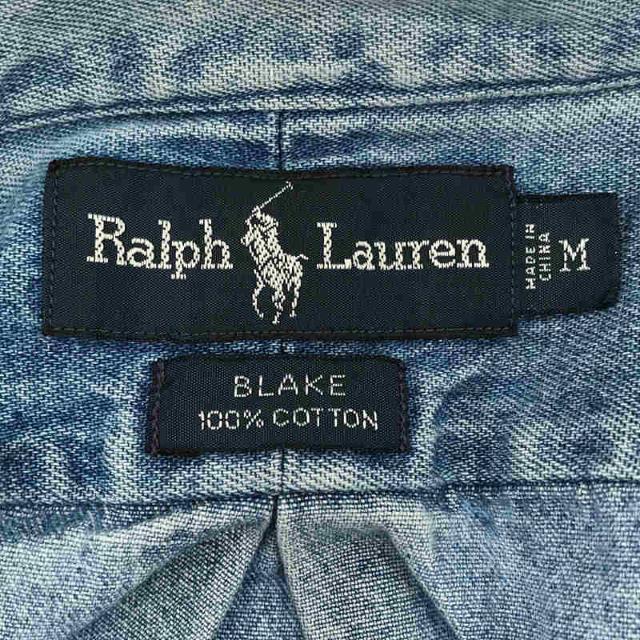 Ralph Lauren(ラルフローレン)のRALPH LAUREN / ラルフローレン | 1990s | 90s VINTAGE ヴィンテージ BLAKE ボタンダウン デニム シャツ | M | インディゴ | メンズ メンズのトップス(Tシャツ/カットソー(七分/長袖))の商品写真