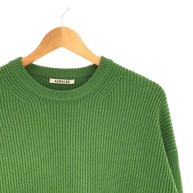 AURALEE(オーラリー)の【美品】  AURALEE / オーラリー | SUPER FINE WOOL RIB KNIT BIG P/O リブ ニット プルオーバー | 1 | グリーン | レディース レディースのトップス(ニット/セーター)の商品写真