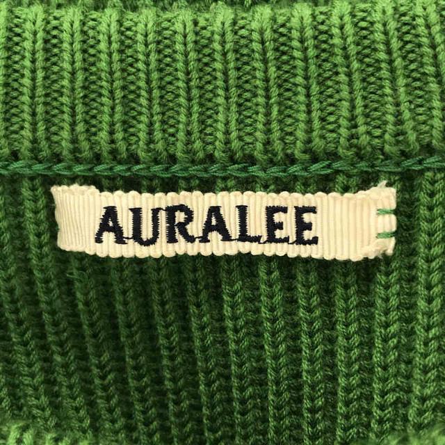 AURALEE(オーラリー)の【美品】  AURALEE / オーラリー | SUPER FINE WOOL RIB KNIT BIG P/O リブ ニット プルオーバー | 1 | グリーン | レディース レディースのトップス(ニット/セーター)の商品写真