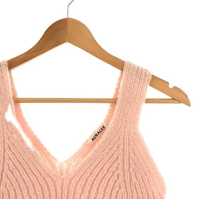 AURALEE(オーラリー)の【美品】  AURALEE / オーラリー | WOOL BABY CAMEL BRUSHED YARN KNIT CAMISOLE ウール ベビー キャメル ニット キャミソール | 0 | LIGHT PINK | レディース レディースのトップス(キャミソール)の商品写真