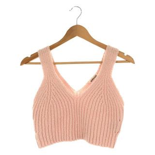 オーラリー(AURALEE)の【美品】  AURALEE / オーラリー | WOOL BABY CAMEL BRUSHED YARN KNIT CAMISOLE ウール ベビー キャメル ニット キャミソール | 0 | LIGHT PINK | レディース(キャミソール)