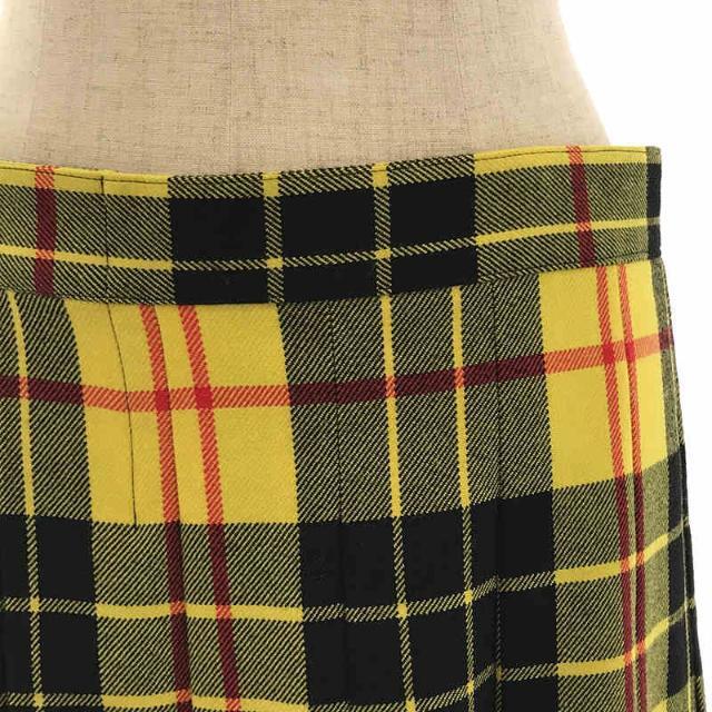 【美品】 JUNYA WATANABE COMME des GARCONS / ジュンヤワタナベコムデギャルソン | 2007AW / AD2017 | タータンチェック アシンメトリー ウール プリーツ スカート | S | イエロー/ブラック/レッド | レディース