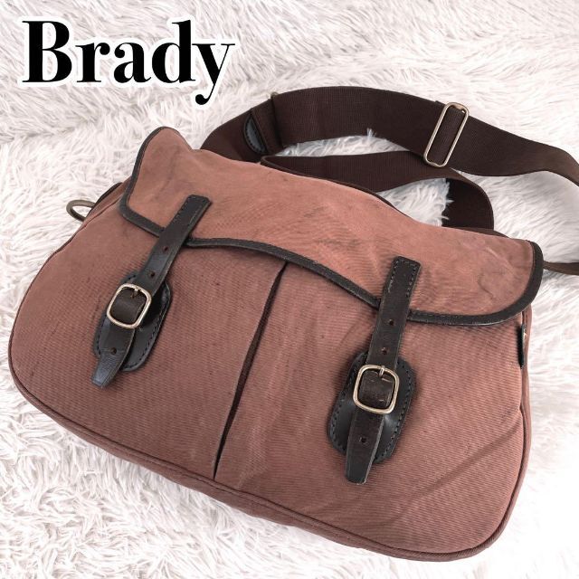 希少『Brady』ショルダーバッグ ビンテージ 本革 キャンバス
