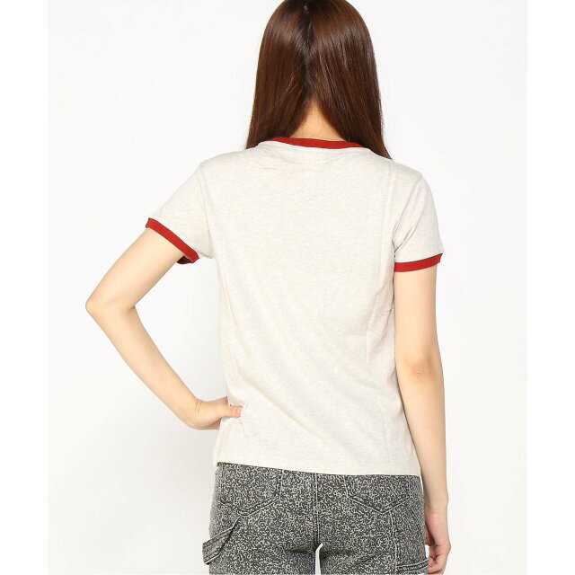 GUESS(ゲス)の【ライトベージュ(H90B)】【XS】(W)Heather Ringer Tee レディースのトップス(カットソー(長袖/七分))の商品写真