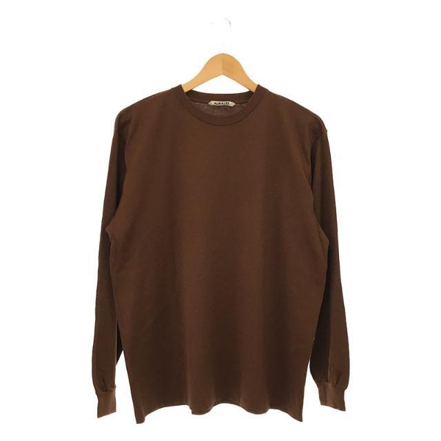 AURALEE / オーラリー | 2020AW | LUSTER PLAITING LONG SLEEVE TEE ラスター プレーティング ロングスリーブ カットソー | 3 | ブラウン | メンズ