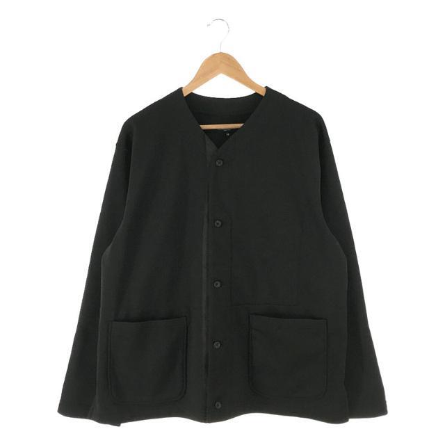 【美品】  Engineered Garments / エンジニアドガーメンツ | 2022AW Knit Cardigan - Polyester Track Fleece - Black  トラック フリース カーディガン ブルゾン | M | BLACK | メンズトップス