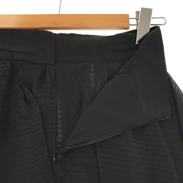 Balenciaga(バレンシアガ)のBALENCIAGA / バレンシアガ | .SILK シルク ストレッチ ベルテッド タック ティアード スカート | 36 | ブラック | レディース レディースのスカート(ひざ丈スカート)の商品写真