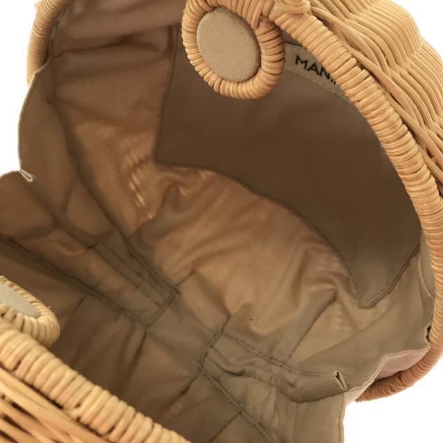 【美品】 Manimaris / マニマリス | 牛革ハンドル セット フルムーンバスケット レザー ショルダー カゴ バッグ 保存袋有 | ー | ナチュラル | レディース