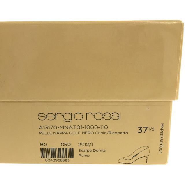 Sergio Rossi(セルジオロッシ)の【美品】  sergio rossi / セルジオロッシ | Scarpe Donna Pump レザー ラウンドトゥ パンプス 箱有 | 37 2/1 | ブラック | レディース レディースの靴/シューズ(ハイヒール/パンプス)の商品写真