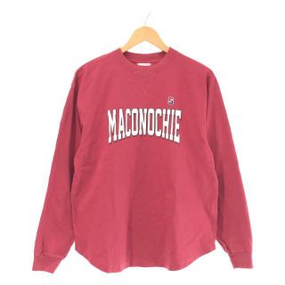 シンゾーン(Shinzone)の【美品】  Shinzone / シンゾーン | タグ付き 2022AW MACONOCHIE LONG TEE コットン クルーネック ロング プリント Tシャツ カットソー | F | レッド | レディース(Tシャツ(長袖/七分))