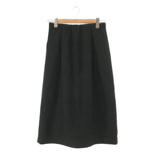 エヴァムエヴァ(evam eva)の【美品】  evam eva / エヴァムエヴァ | 2021AW wool skirt ウール タック ロング  スカート | M | ブラック | レディース(ロングスカート)