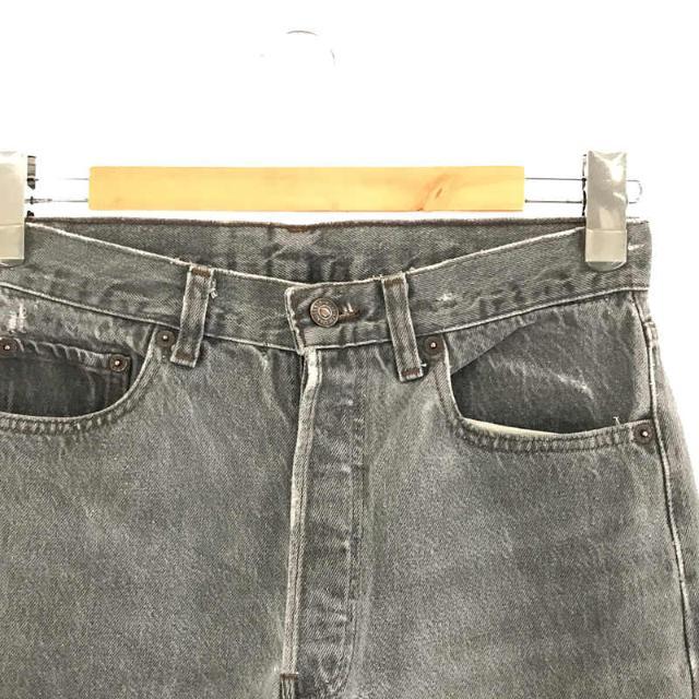 Levi's(リーバイス)のLevi's / リーバイス | 1980s | 80s VINTAGE ヴィンテージ USA製 501-0658 先染め カットオフ デニム パンツ | W30 L34 | ブラック | メンズ メンズのパンツ(その他)の商品写真