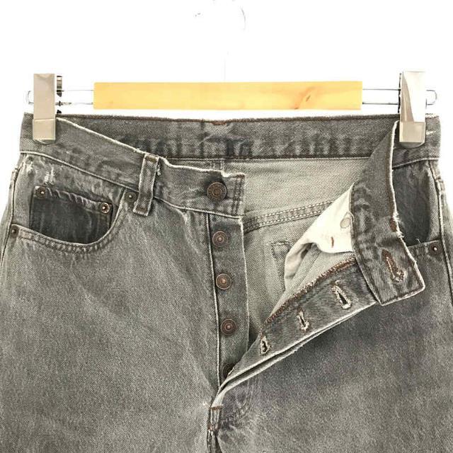 Levi's(リーバイス)のLevi's / リーバイス | 1980s | 80s VINTAGE ヴィンテージ USA製 501-0658 先染め カットオフ デニム パンツ | W30 L34 | ブラック | メンズ メンズのパンツ(その他)の商品写真