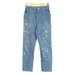 ラングラー(Wrangler)のWRANGLER / ラングラー | 1960s | 60s VINTAGE ヴィンテージ USA製 斜めベルプリントタグ MISSES ペンキ ストレッチ スリム デニム パンツ | 16 | インディゴ | レディース(その他)