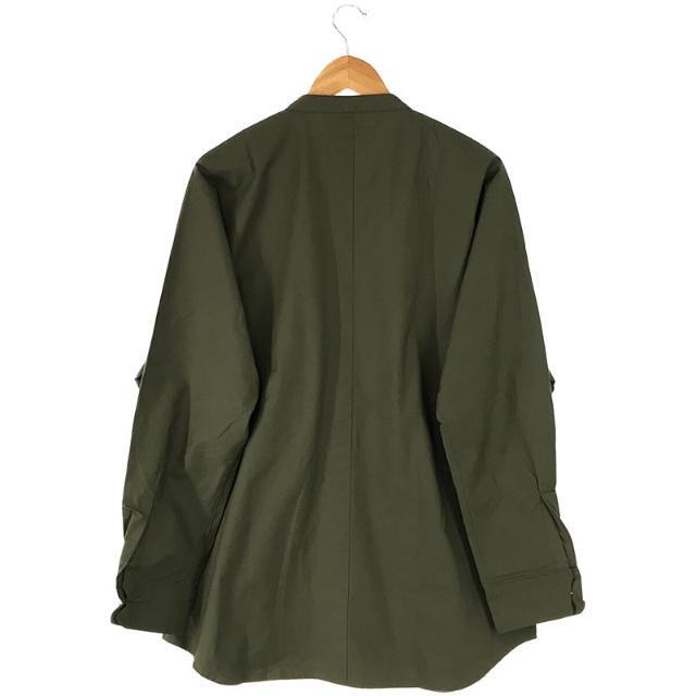 【美品】  SUNNY ELEMENT / サニーエレメント | タグ付き Park Shirt チンストラップ バンドカラー パーク シャツ OLIVE | M | オリーブ | メンズ