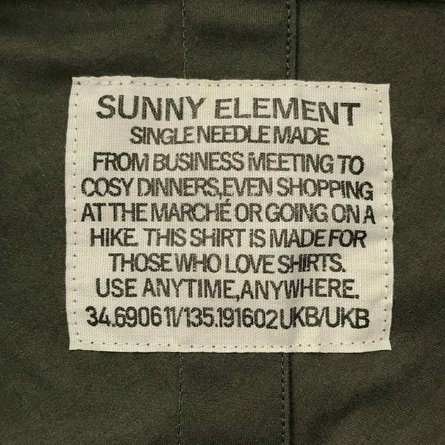 【美品】  SUNNY ELEMENT / サニーエレメント | タグ付き Park Shirt チンストラップ バンドカラー パーク シャツ OLIVE | M | オリーブ | メンズ