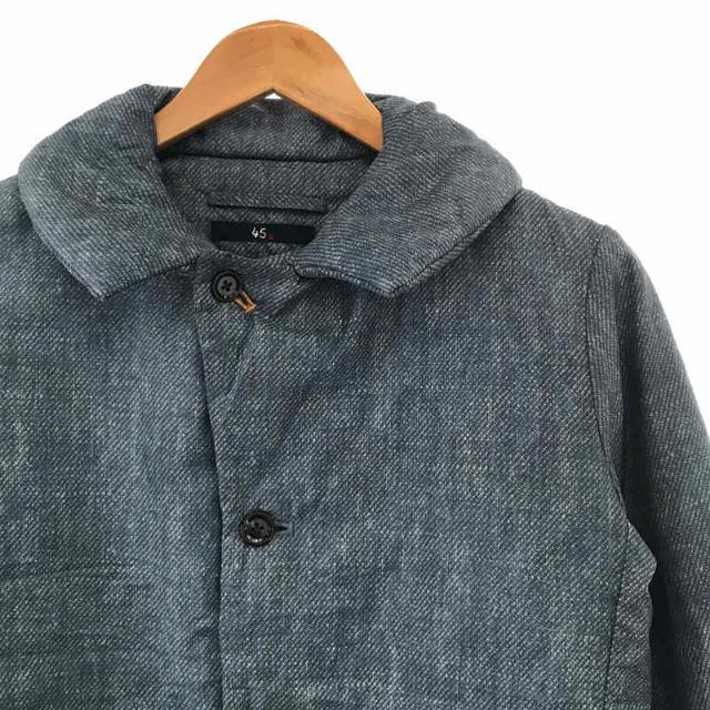 【美品】 45r / フォーティファイブアール | ナイロン デニム プリント ブルゾン ジャケット | 2 | インディゴ | レディース