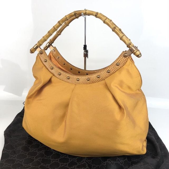 GUCCI グッチ バンブーハンドル ハンドバッグ オレンジ ブランド