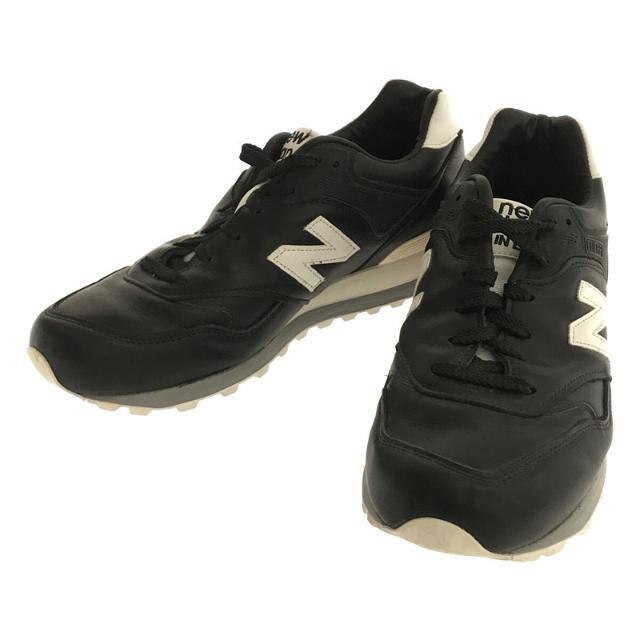 【美品】  New Balance / ニューバランス | M557FB UK イングランド製 フットボール オールレザー スニーカー | UK8 1/2 | ブラック | メンズ