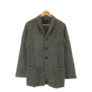 オーレット(OURET)のOURET / オーレット | WOOL PILE KNIT TWEED SHAWL COLLAR JACKET ウール パイル ニット ツイード ショールカラー ジャケット | グレー | メンズ(その他)