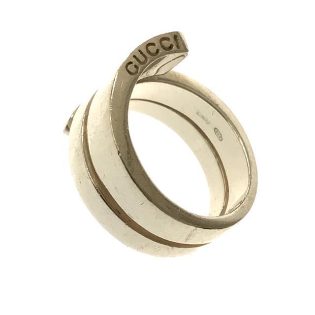 【美品】 GUCCI / グッチ | シルバー925 Gロゴ スパイラル スネーク リング 箱・ケース付き | 13号 | シルバー | レディース