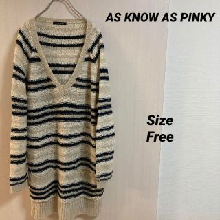 AS KNOW AS PINKY - 23a517 アズノゥアズピンキーチュニックニット