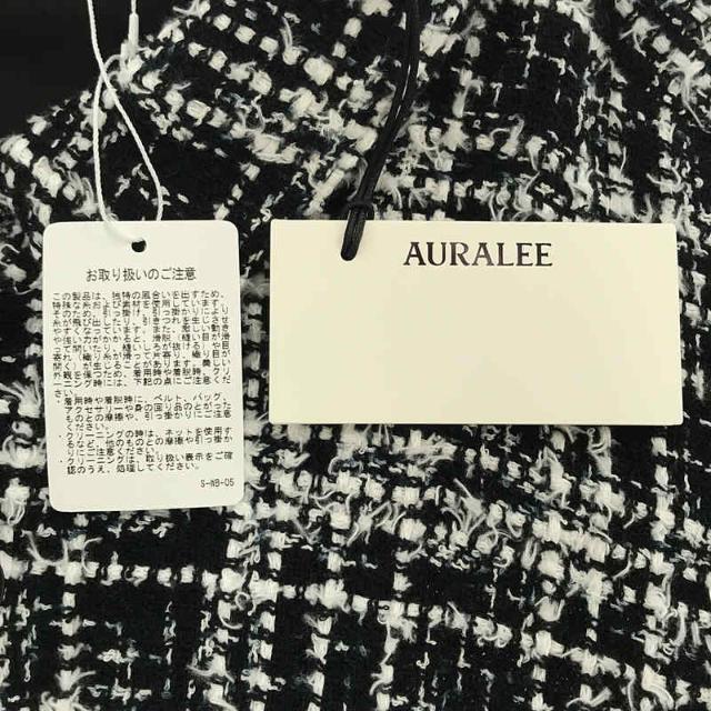 【美品】 AURALEE / オーラリー | 2023SS | HOMESPUN SUMMER TWEED SHIRTS BLOUSON コットン  ホームスパン サマー ツイード シャツ ブルゾン | 4 | WHITE × BLACK | メンズ