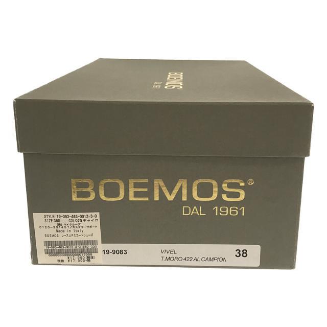 【新品】 BOEMOS / ボエモス | レースUP スエードシューズ 箱付き | 38 | ダークブラウン | レディース