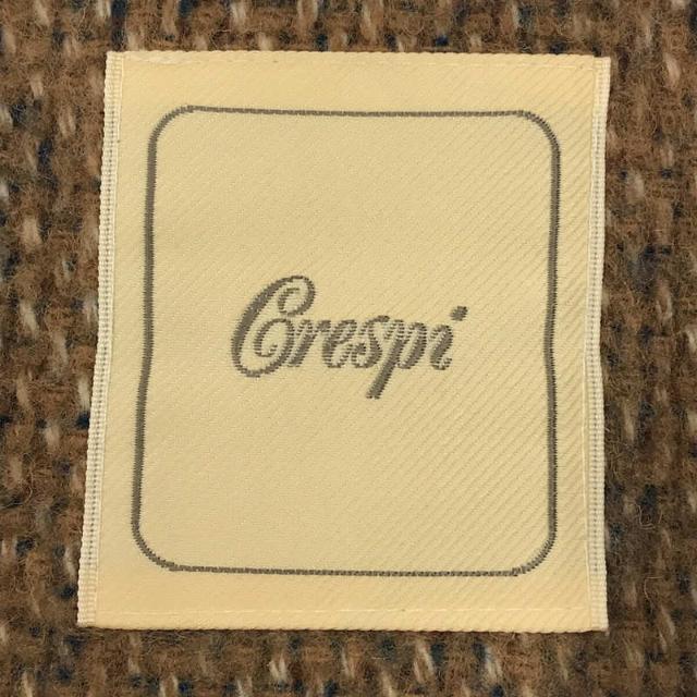 Crespi / クレスピ | ツイード ミックス ウール ノーカラー コート | 38 | ブラウン | レディース 5