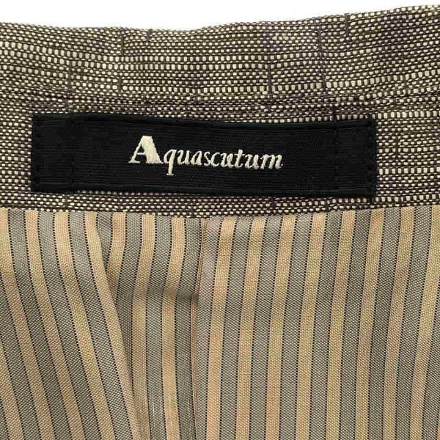 AQUA SCUTUM(アクアスキュータム)のAQUASCUTUM / アクアスキュータム | ウールシルク 総柄 テーラードジャケット | グレー | レディース レディースのジャケット/アウター(その他)の商品写真