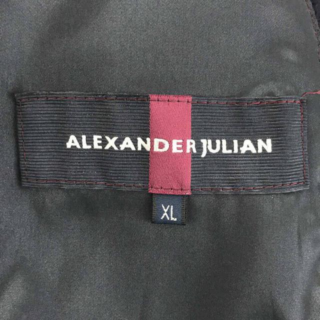 ALEXANDER JULIAN / アレキサンダージュリアン | カシミヤ 100% 比翼 ステンカラー コート | XL | ネイビー | メンズ