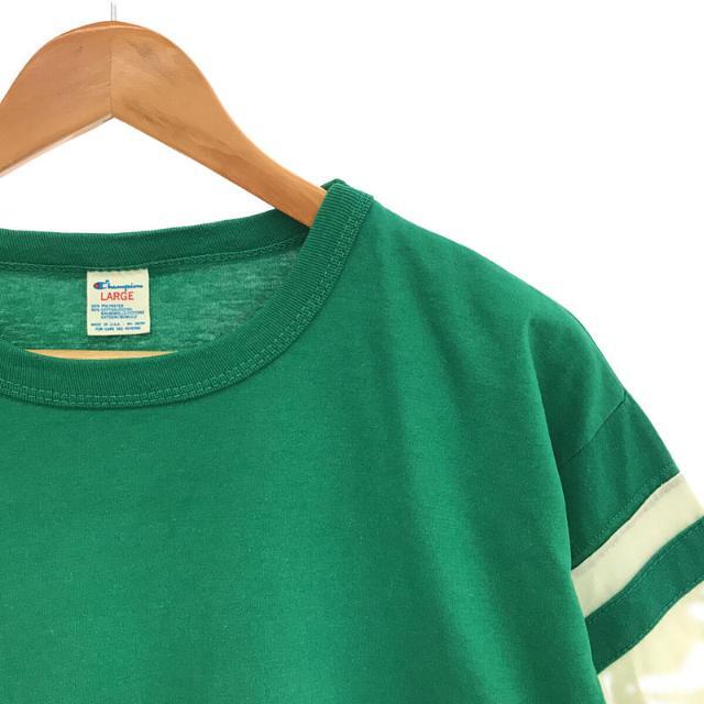 CHAMPION / チャンピオン | 1980s | 80s VINTAGE ヴィンテージ USA製 トリコタグ ナンバリング バックプリント  フットボール Tシャツ | L | グリーン | メンズ