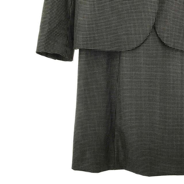 ARMANI COLLEZIONI / アルマーニコレツォーニ | イタリア製 ウール シルク ドット ジャガード テーラード ジャケット ワンピース セットアップ スーツ ベルト・ハンガー付き | 42 | ブラック | レディース レディースのフォーマル/ドレス(スーツ)の商品写真