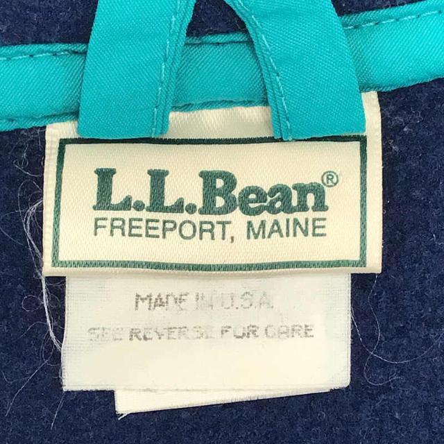 L.L.BEAN / エルエルビーン | USA製 ロゴ 刺繍 ハーフ スナップ プルオーバー フリース ジャケット | KIDS XL | ネイビー | レディース