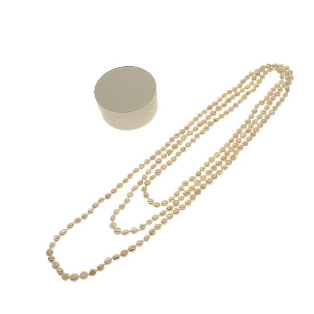 【美品】  KAJA BIJOUX / カジャビジュー | Long Long Pearl Necklace 250 ロング ロング パール ネックレス 箱付き | ホワイト | レディース