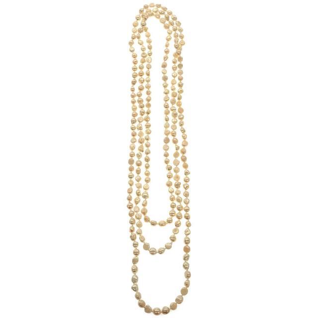 【美品】 KAJA BIJOUX / カジャビジュー | Long Long Pearl Necklace 250 ロング ロング パール ネックレス  箱付き | ホワイト | レディース