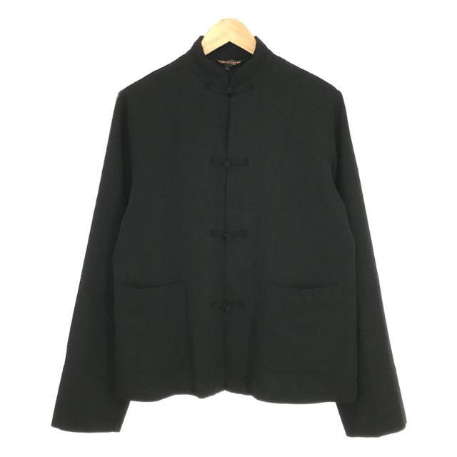 【美品】 BLACK COMME des GARCONS / ブラックコムデギャルソン | 2020SS / AD2019 ポリエステル 縮絨  スタンドカラー チャイナ ジャケット | L | ブラック | メンズ | フリマアプリ ラクマ