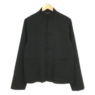 ブラックコムデギャルソン(BLACK COMME des GARCONS)の【美品】  BLACK COMME des GARCONS / ブラックコムデギャルソン | 2020SS / AD2019 ポリエステル 縮絨 スタンドカラー チャイナ ジャケット | L | ブラック | メンズ(その他)